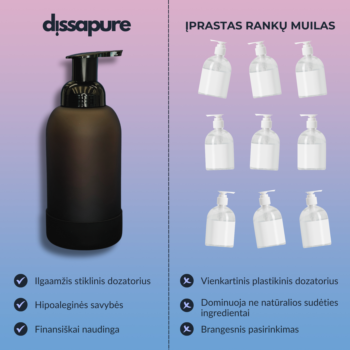 Putojantis rankų muilo rinkinys