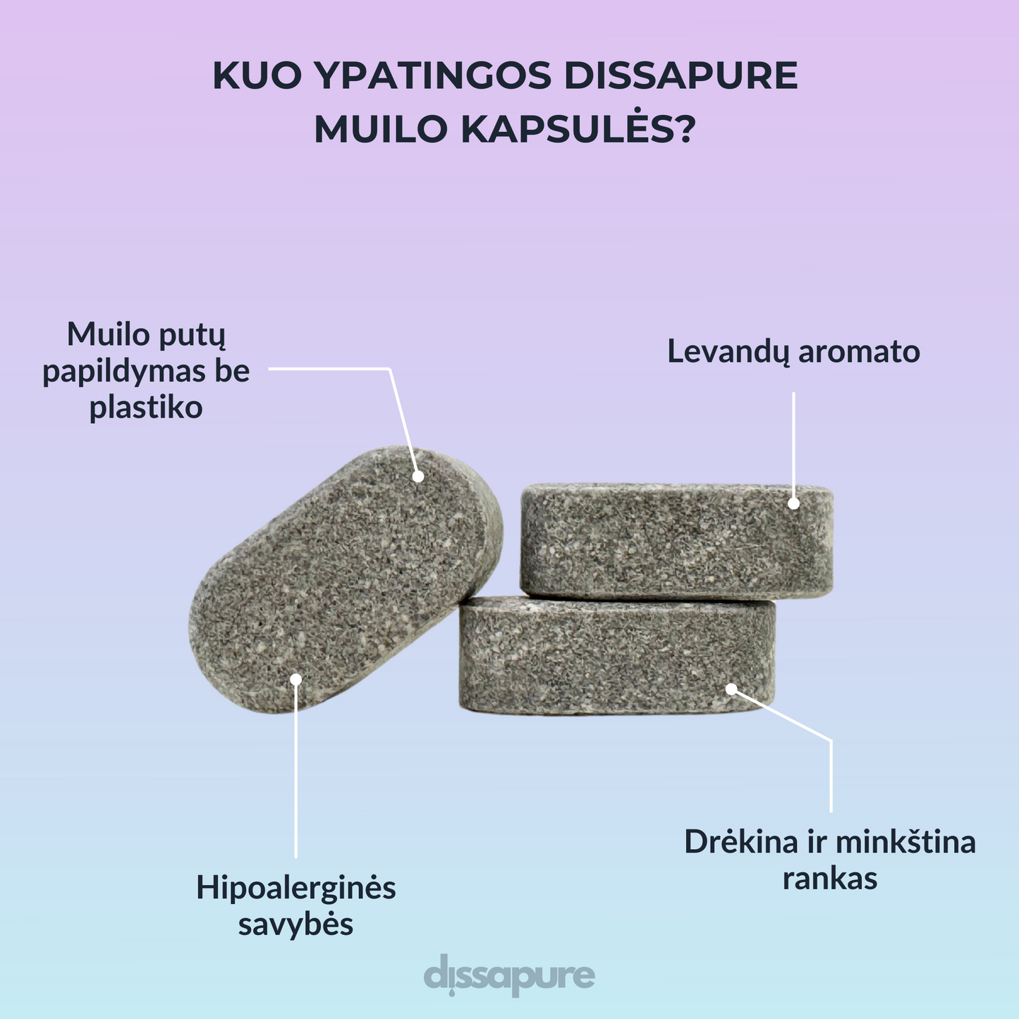 Putojantis rankų muilo rinkinys